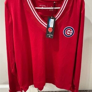 NWT Antigua Parker Red Chicago Cubs Sweatshirt